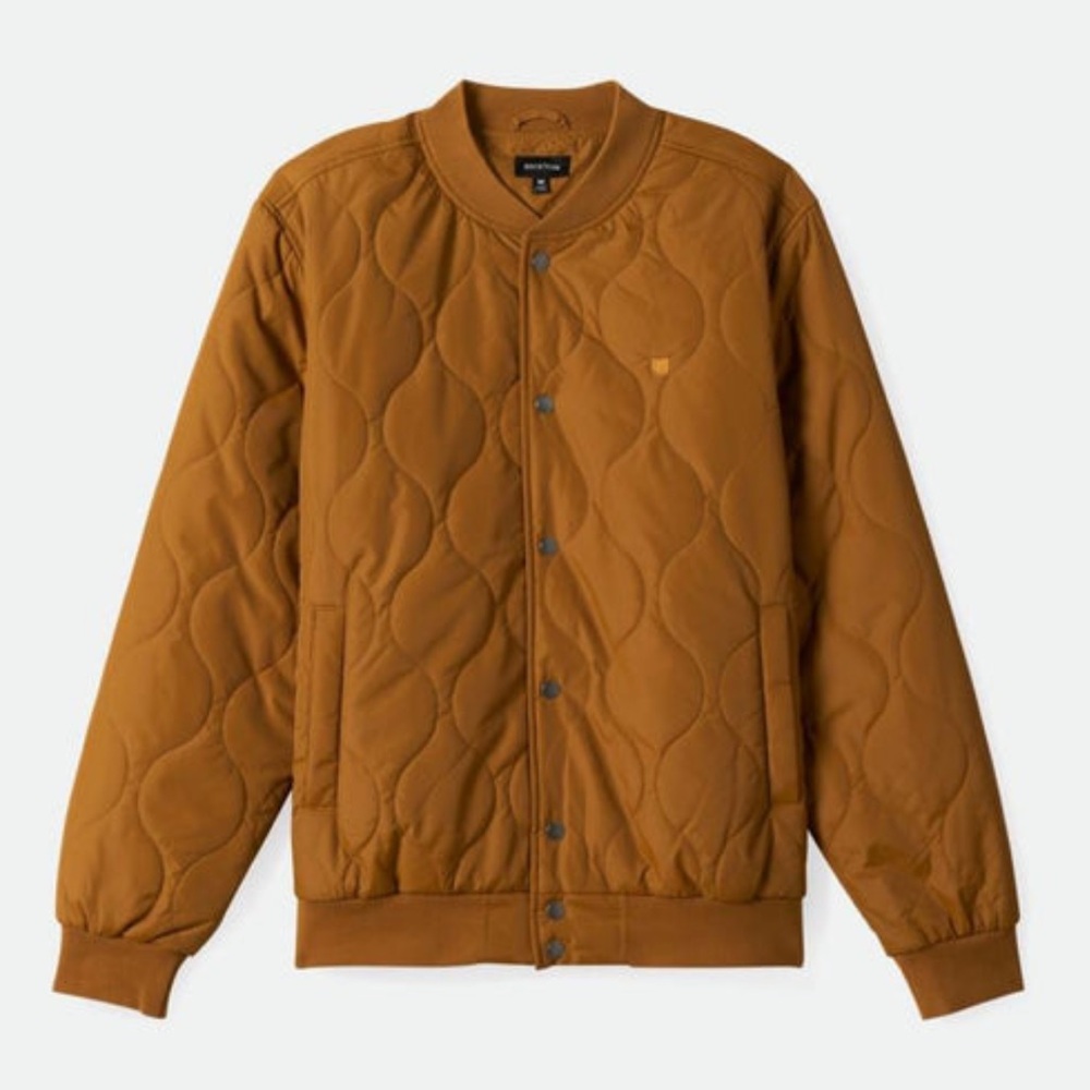 Brixton Dillinger Quilted Bomber Jacket, size medium
